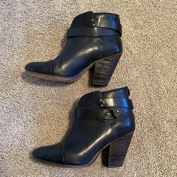 Black rag and bone harrow leather boots